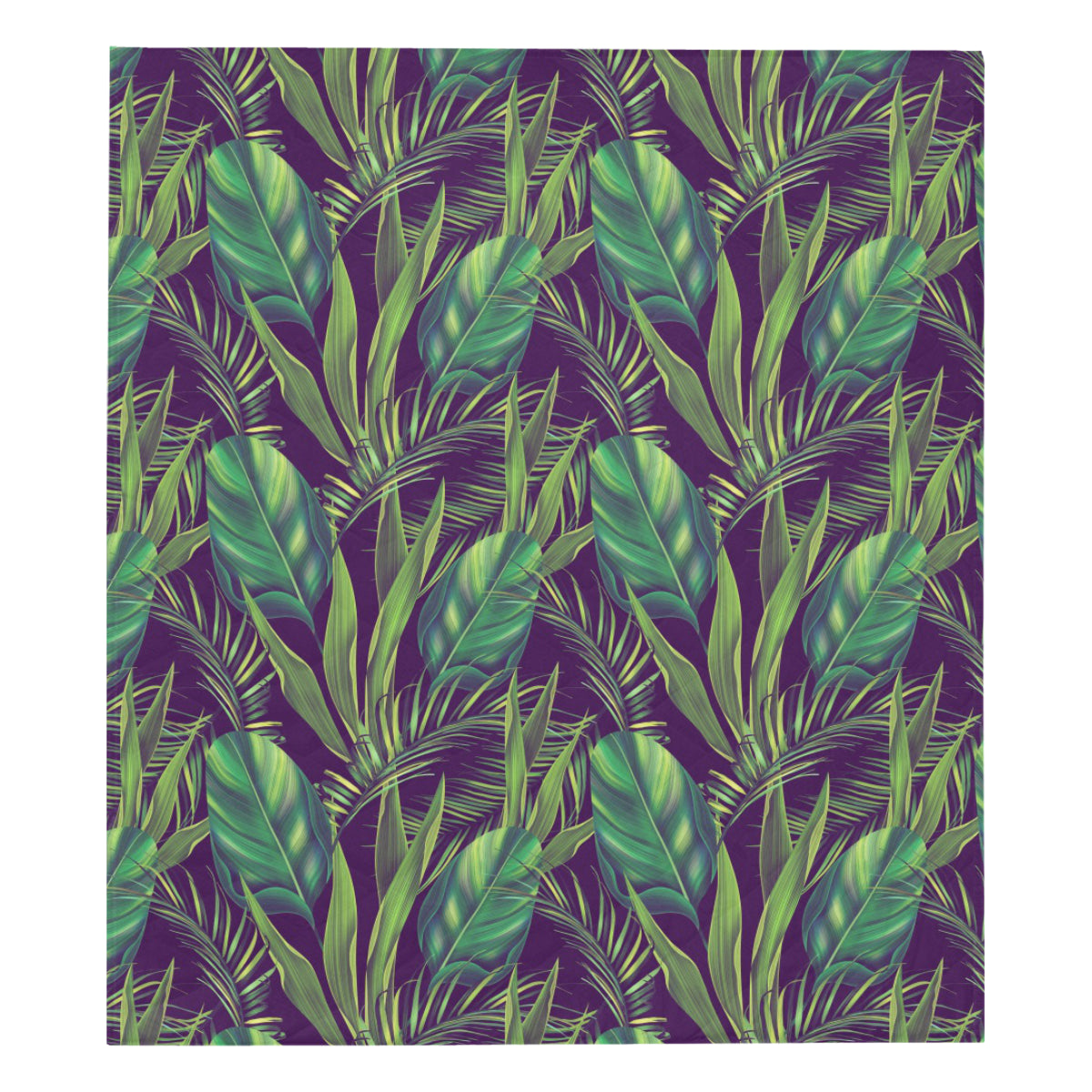 Palm Leaves Pattern Print Design PL03 Premium Quilt