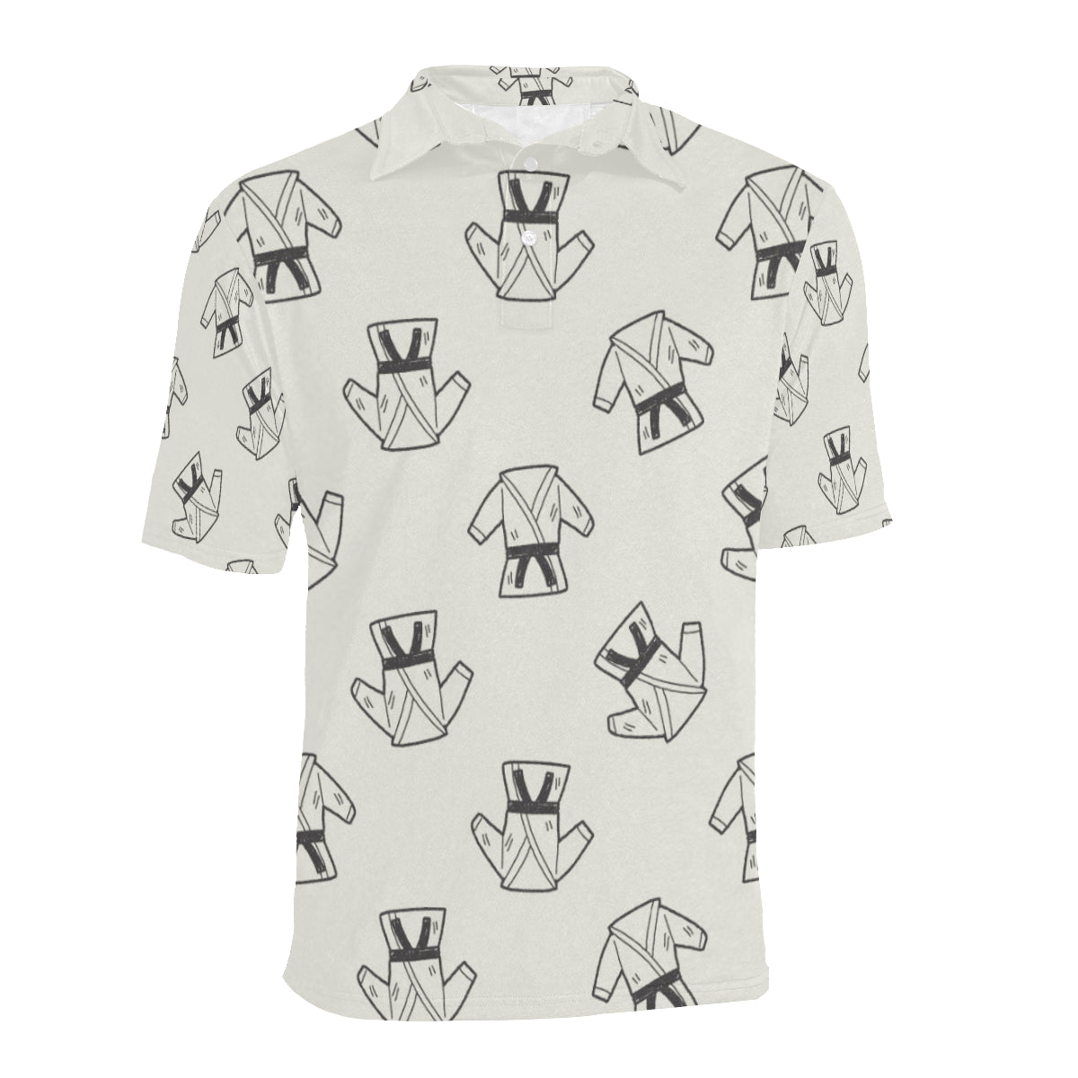 Karate Pattern Print Design 01 Men Polo Shirt