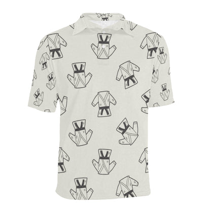 Karate Pattern Print Design 01 Men Polo Shirt