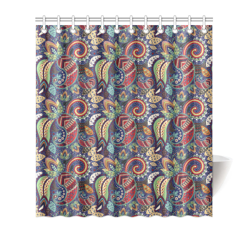 Paisley Boho Pattern Print Design A03 Shower Curtain