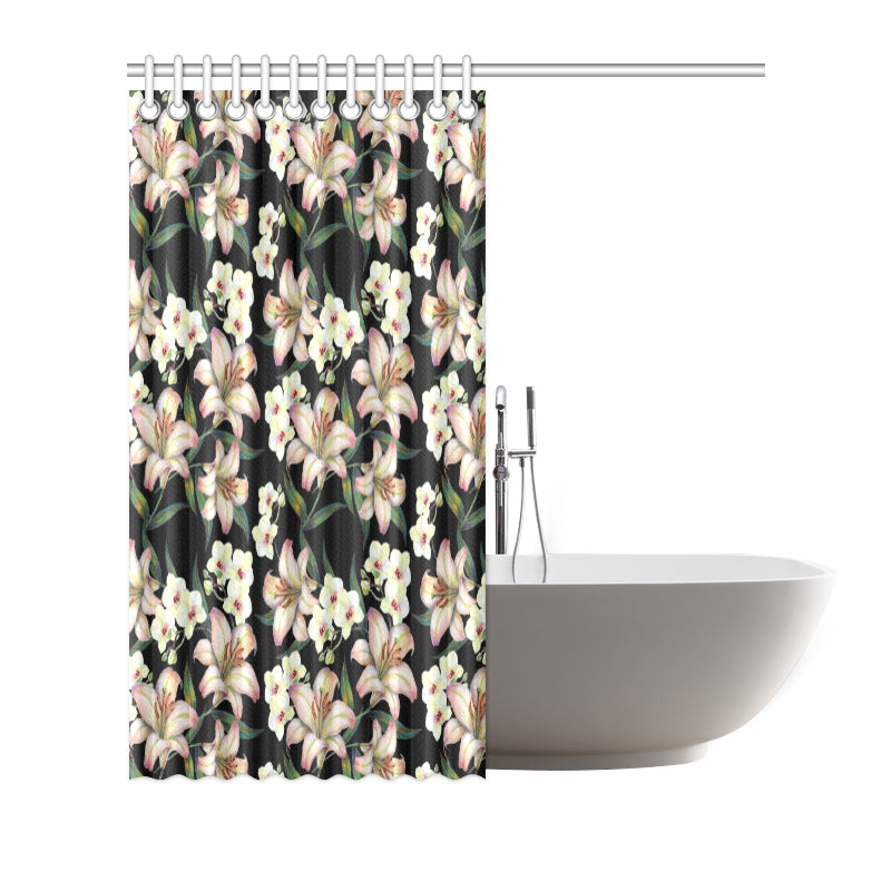 Lily Pattern Print Design LY03 Shower Curtain