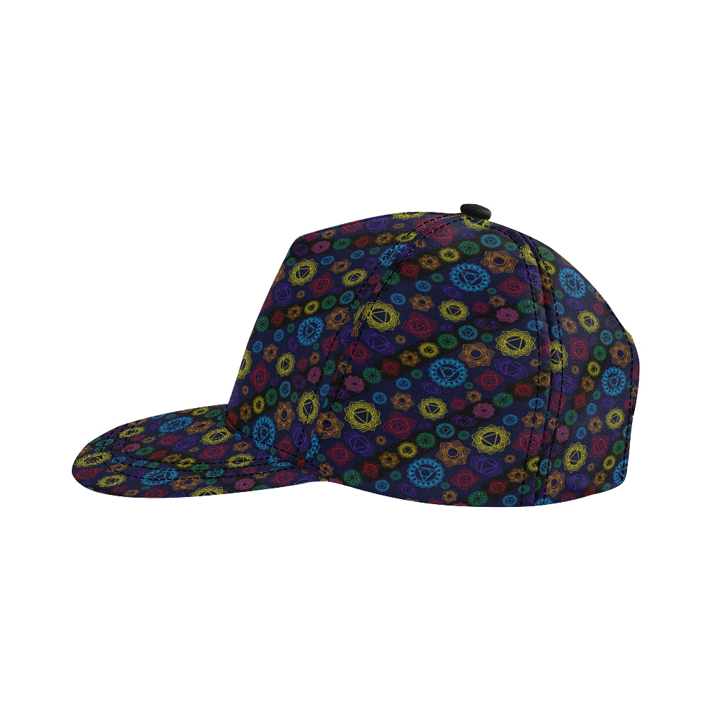 Chakra Colorful Print Pattern Snapback Cap