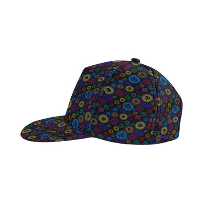 Chakra Colorful Print Pattern Snapback Cap