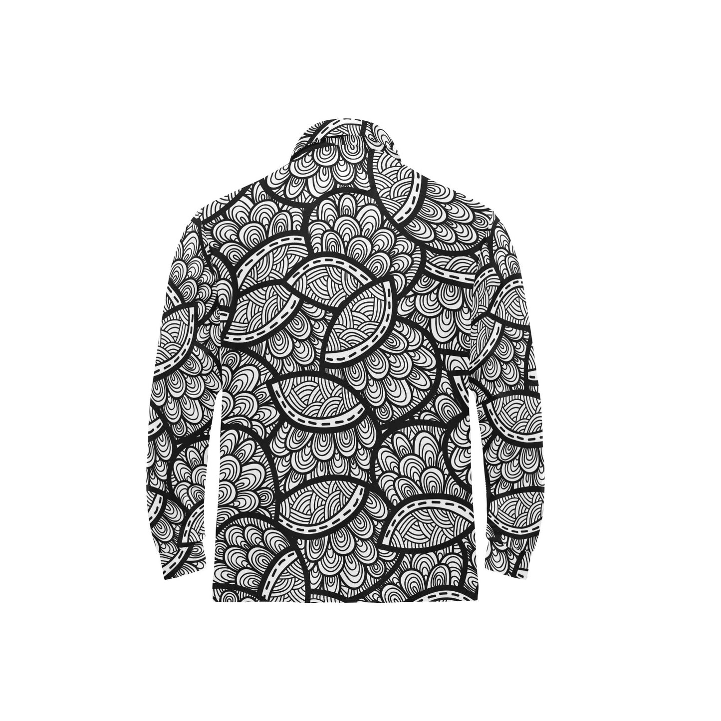 Polynesian Pattern Print Design A01 Long Sleeve Polo Shirt For Men's