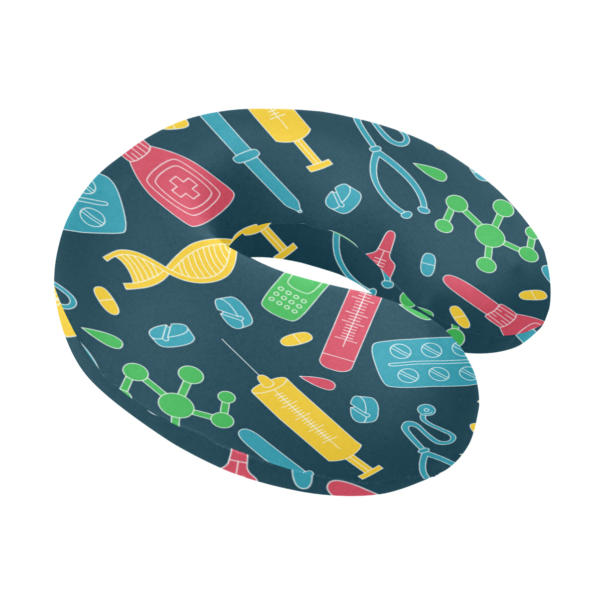 Phlebotomist Pattern Print Design A03 U-Shaped Travel Neck Pillow