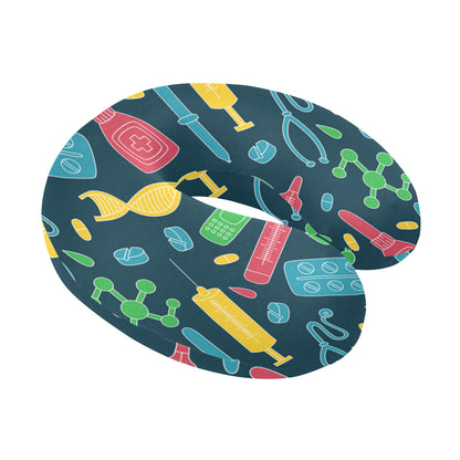 Phlebotomist Pattern Print Design A03 U-Shaped Travel Neck Pillow