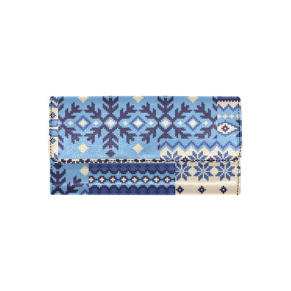Nordic Pattern Print Design A04 Women's Trifold Wallet