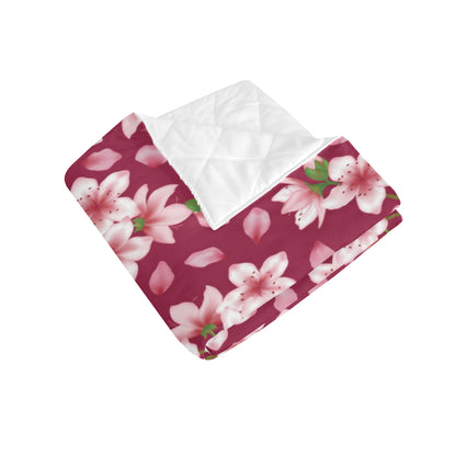 Cherry Blossom Pattern Print Design CB06 Premium Quilt