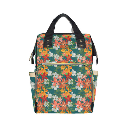 Amaryllis Pattern Print Design AL06 Diaper Bag Backpack