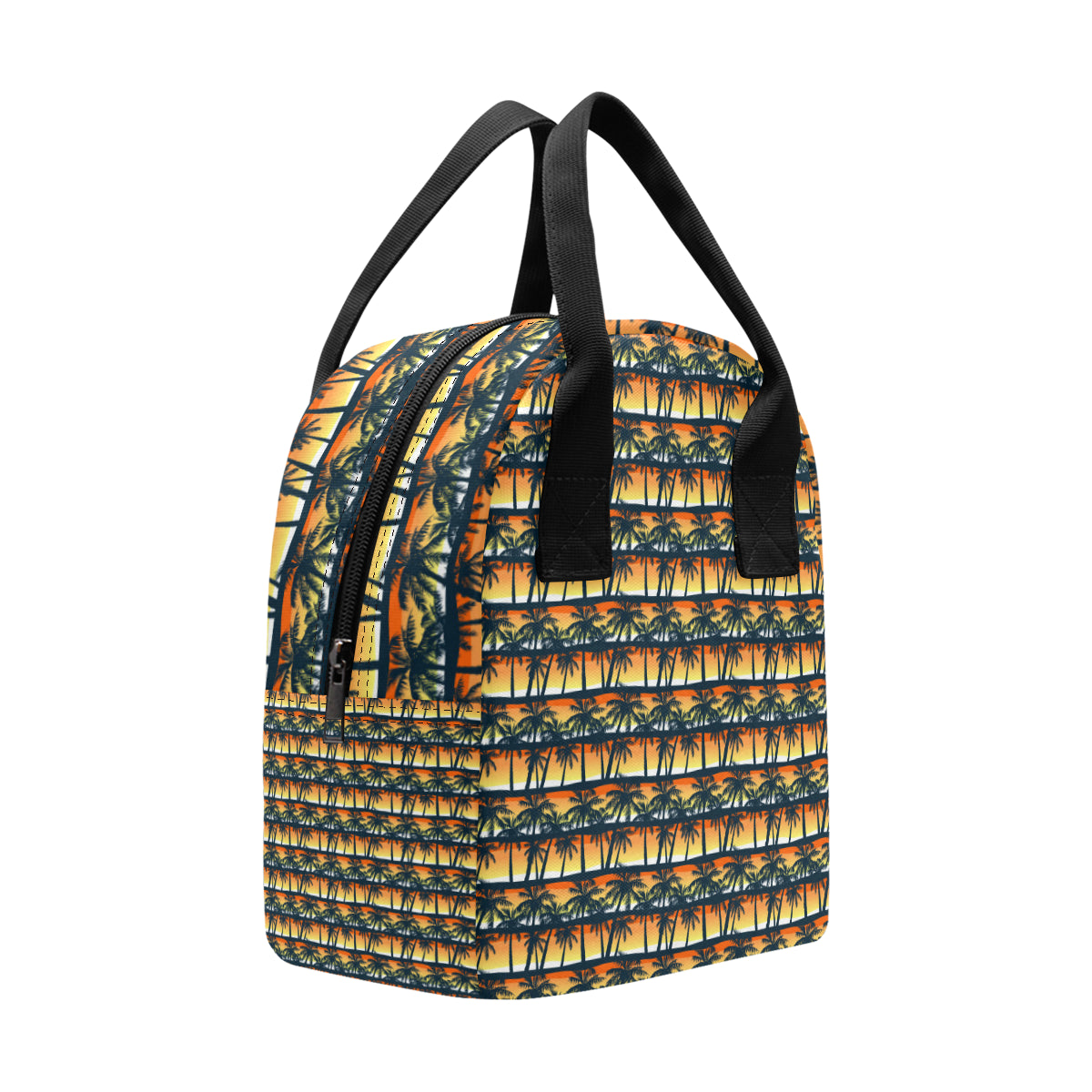 Palm Tree Sunset Design Print Insulated Lunch Bag