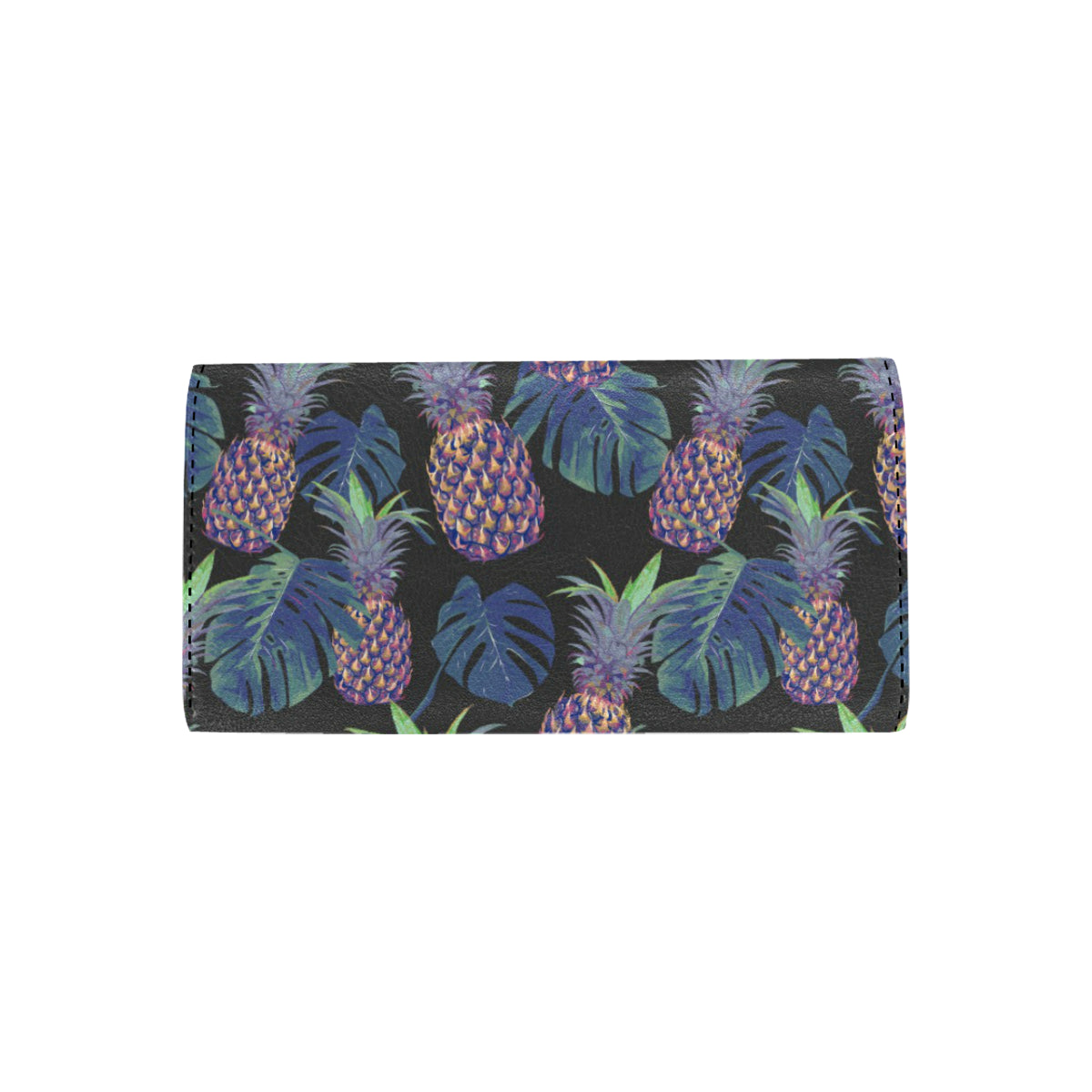 Pineapple Pattern Print Design PP04 Women's Trifold Wallet