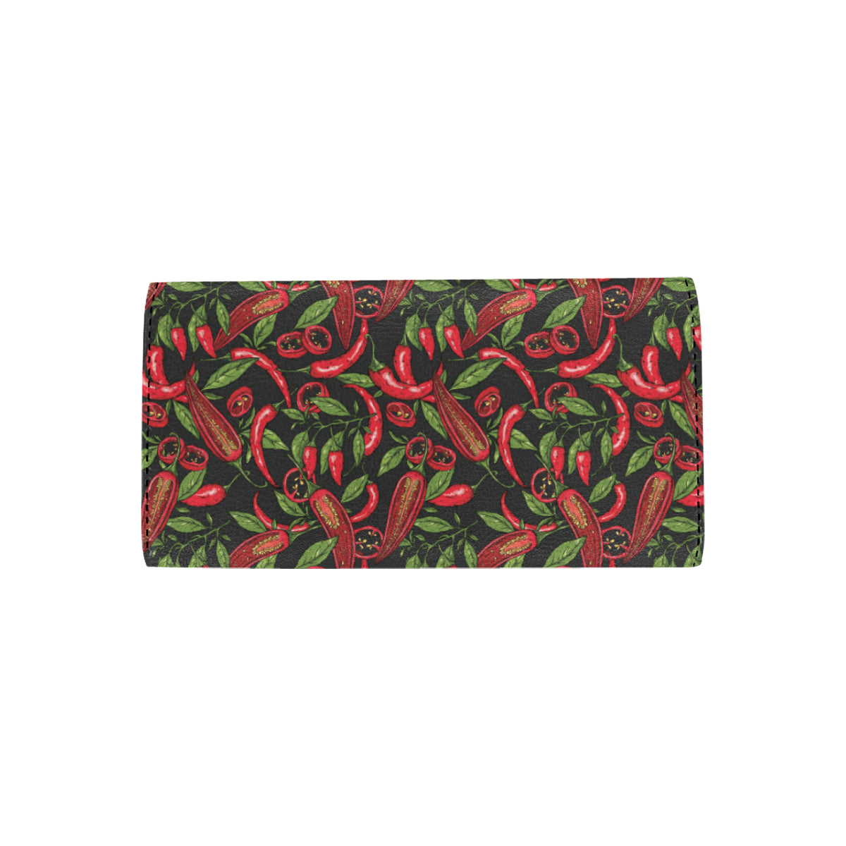 Chilli Pepper Pattern Print Design 02 Women's Trifold Wallet