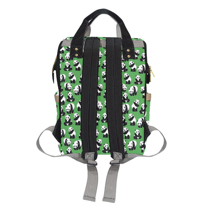 Panda Bear Pattern Themed Print Diaper Bag Backpack