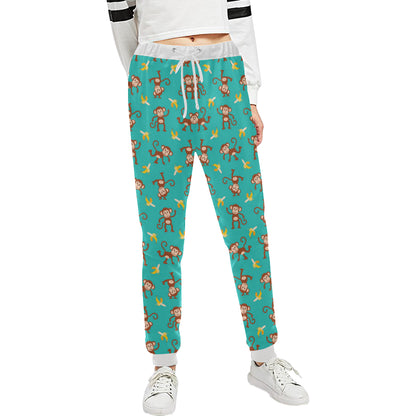 Monkey Banana Design Themed Print Unisex Sweatpants