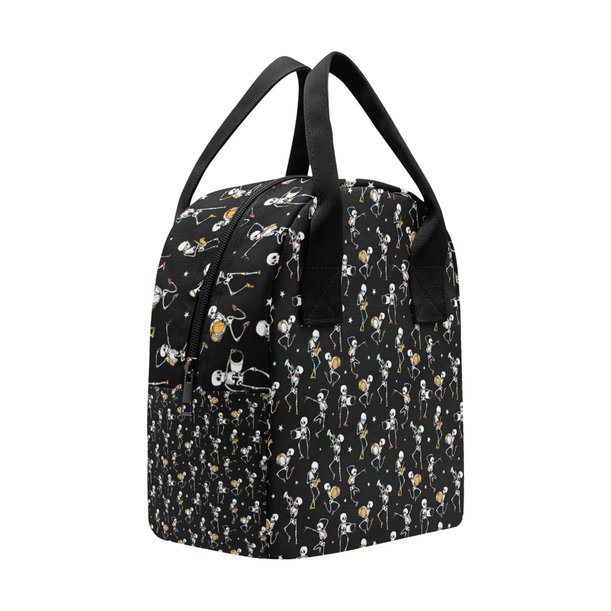 Skeleton Dance Print Insulated Lunch Bag