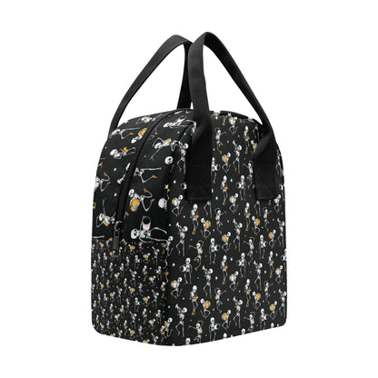 Skeleton Dance Print Insulated Lunch Bag
