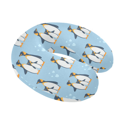 Penguin Pattern Print Design A04 U-Shaped Travel Neck Pillow