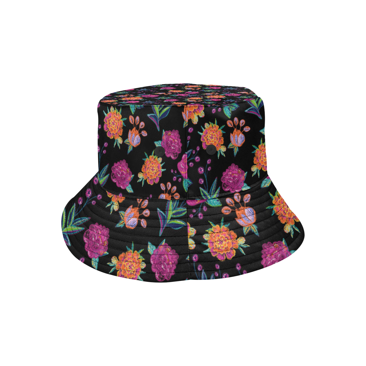 Marigold Pattern Print Design MR02 Unisex Bucket Hat