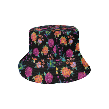 Marigold Pattern Print Design MR02 Unisex Bucket Hat