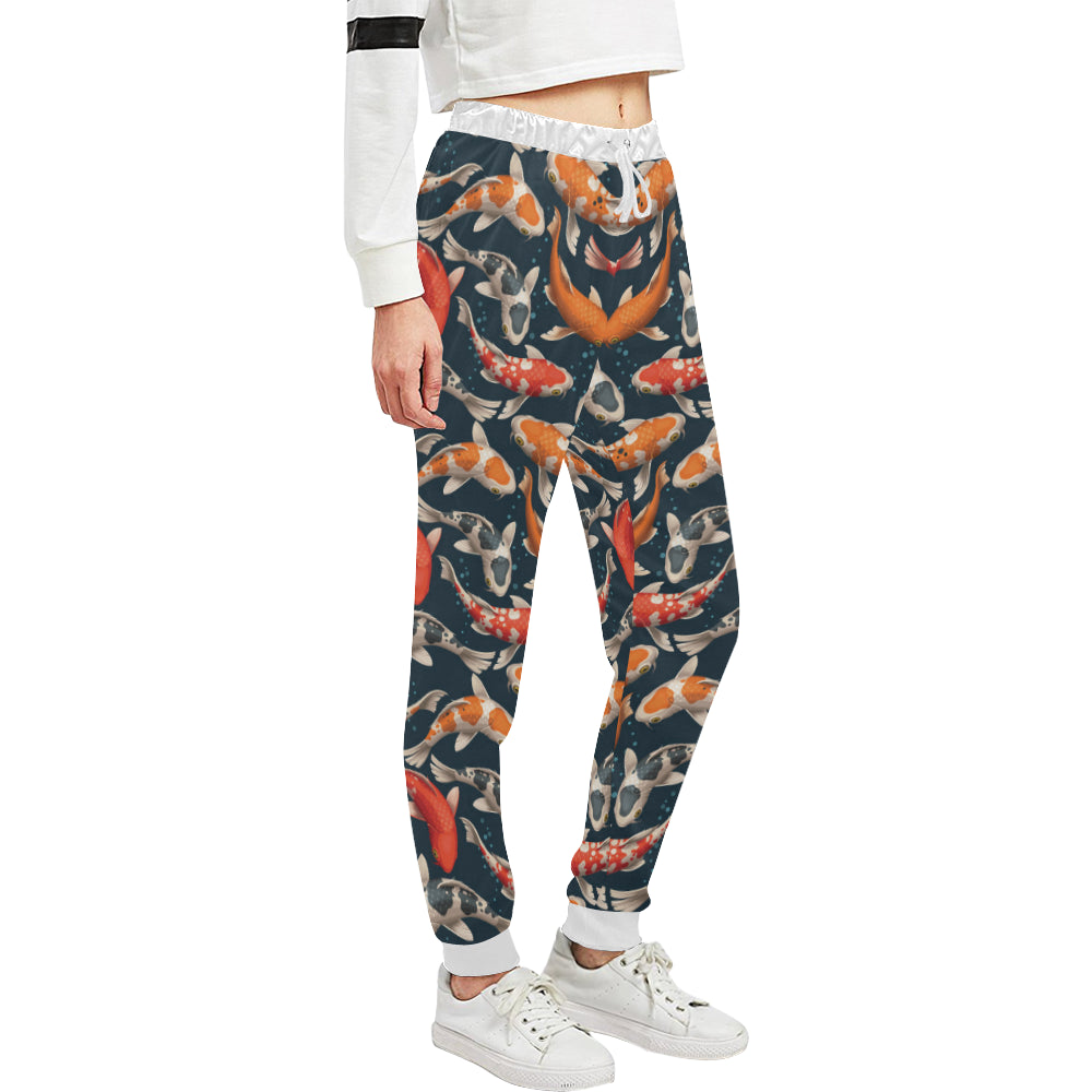 Koi Carp Cute Design Themed Print Unisex Sweatpants