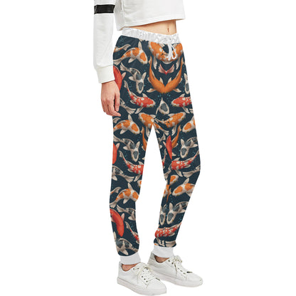 Koi Carp Cute Design Themed Print Unisex Sweatpants