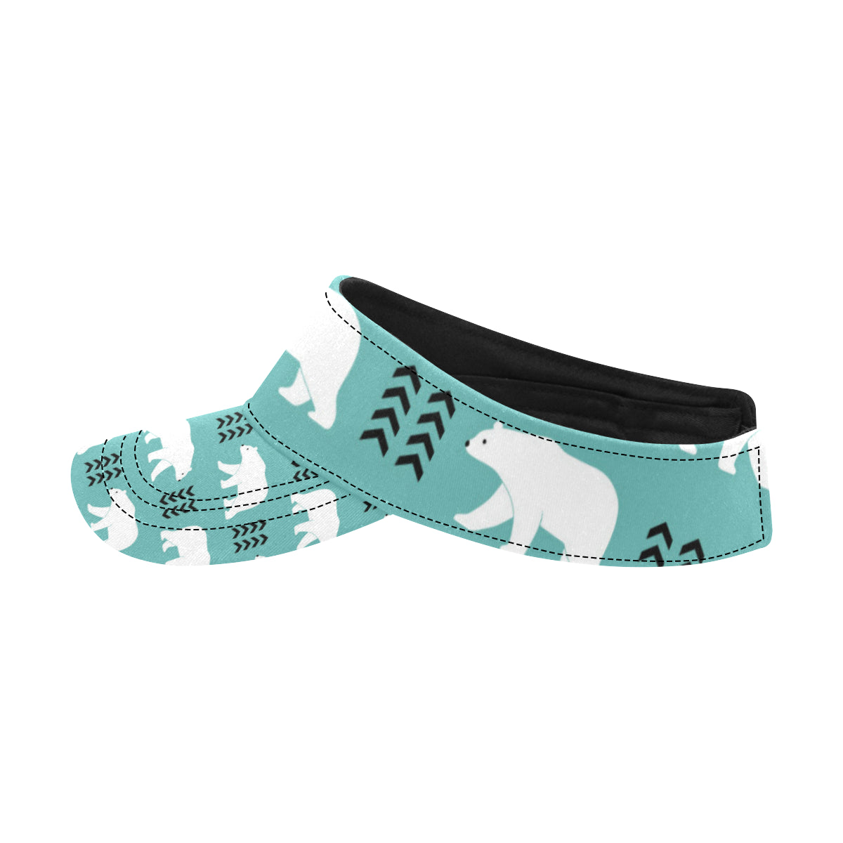 Polar Bear Pattern Print Design A05 Unisex Sun Visor