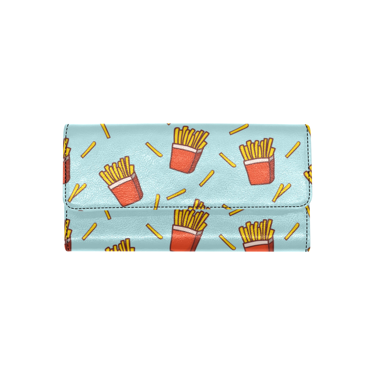French Fried Pattern Print Design 02 Women's Trifold Wallet