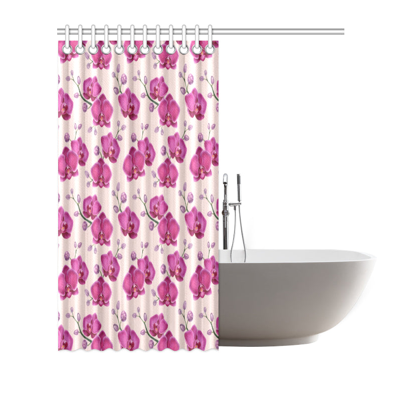 Orchid Purple Pattern Print Design OR04 Shower Curtain