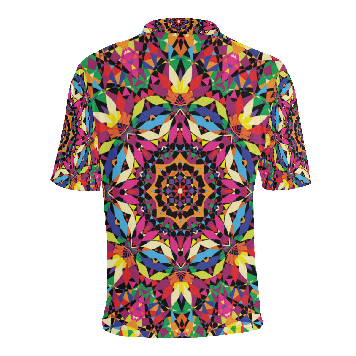 Kaleidoscope Pattern Print Design 02 Men Polo Shirt
