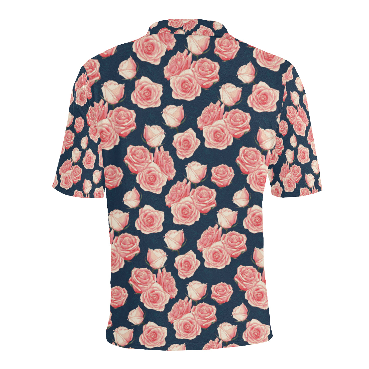 Rose Pattern Print Design A03 Men Polo Shirt