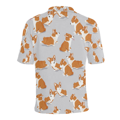 Pembroke Welsh Corgis Pattern Print Design A04 Men Polo Shirt