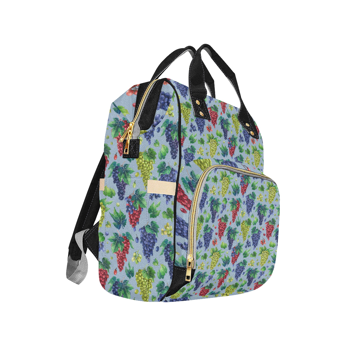 Grape Pattern Print Design GP06 Diaper Bag Backpack
