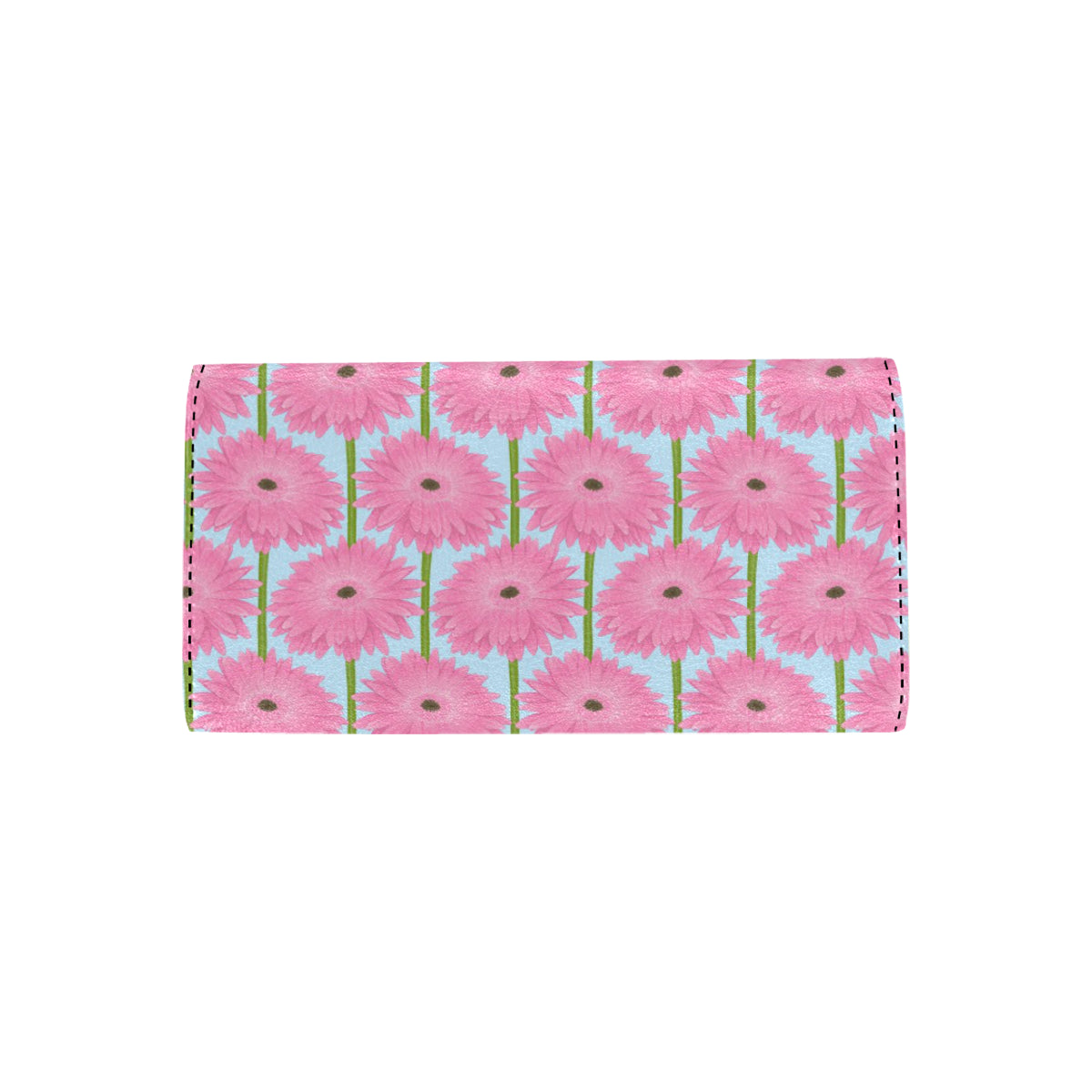 Gerberas Pattern Print Design GB01 Women's Trifold Wallet