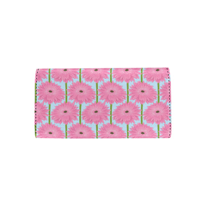 Gerberas Pattern Print Design GB01 Women's Trifold Wallet