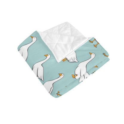 Goose Pattern Print Design 02 Premium Quilt