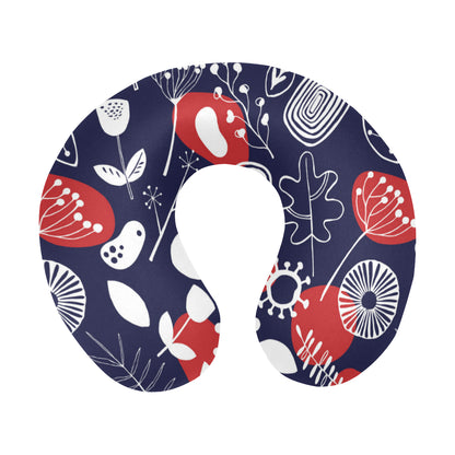 Nordic Pattern Print Design A02 U-Shaped Travel Neck Pillow