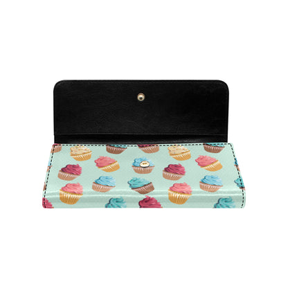Cupcake Pattern Print Design 01 Women's Trifold Wallet