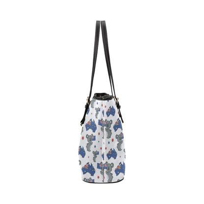 Koala Australia Day Themed Design Leather Tote Bag