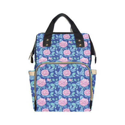 Camellia Pattern Print Design CM05 Diaper Bag Backpack