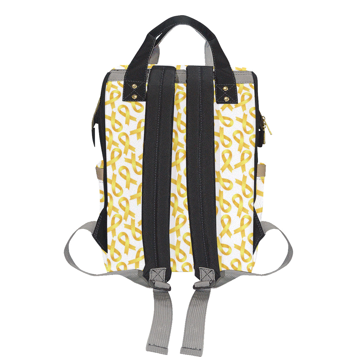 Childhood cancer Pattern Print Design 02 Diaper Bag Backpack