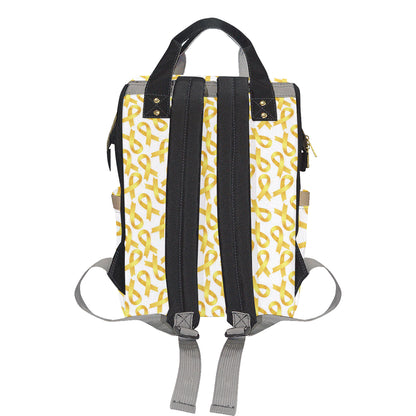 Childhood cancer Pattern Print Design 02 Diaper Bag Backpack