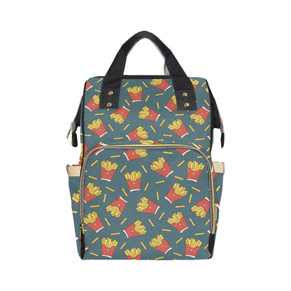French Fried Pattern Print Design 04 Diaper Bag Backpack