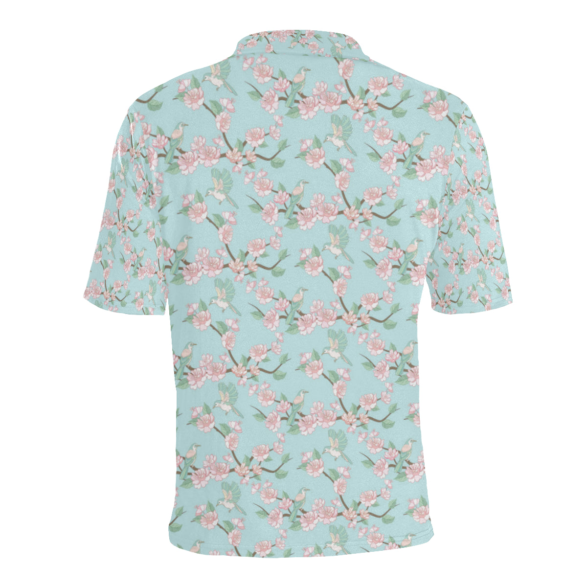 Cherry Blossom Pattern Print Design 02 Men Polo Shirt