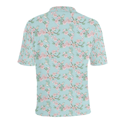 Cherry Blossom Pattern Print Design 02 Men Polo Shirt