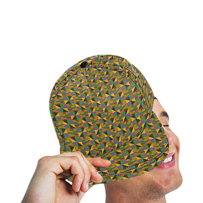 Kente Triangle Design African Print Snapback Cap