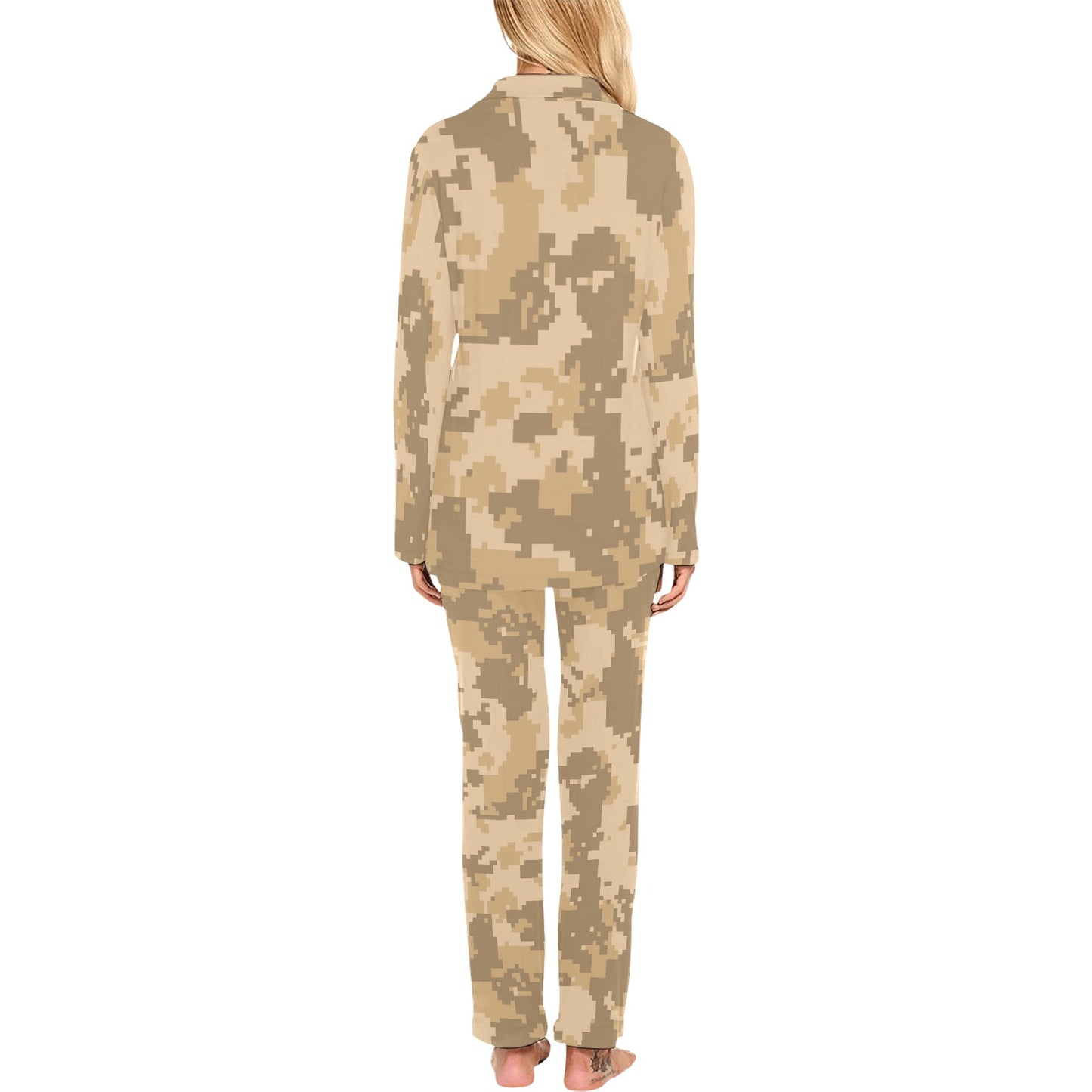 ACU Digital Desert Camouflage Women's Long Pajama Set
