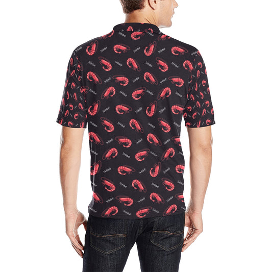 Shrimp Print Design LKS302 Men Polo Shirt