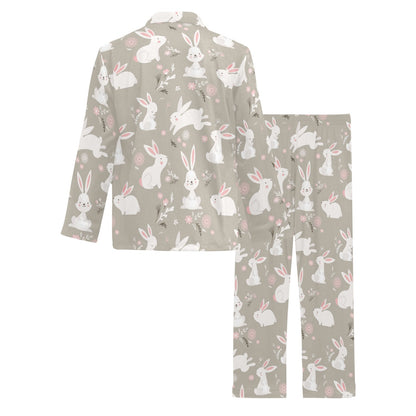 Rabbit Pattern Print Design RB03 Men's Long Pajama Set
