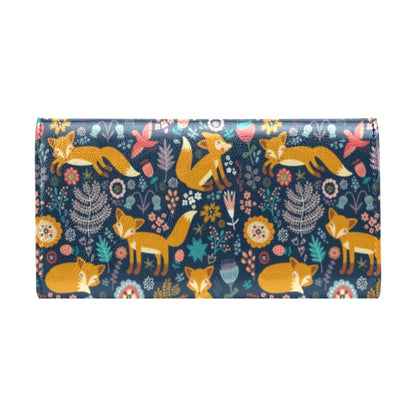 Fox Cute Jungle Print Pattern Women's Trifold Wallet
