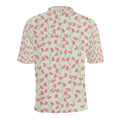 Sweet Pea Print Design LKS301 Men Polo Shirt